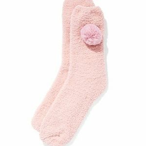 Pom pom socks in pink
